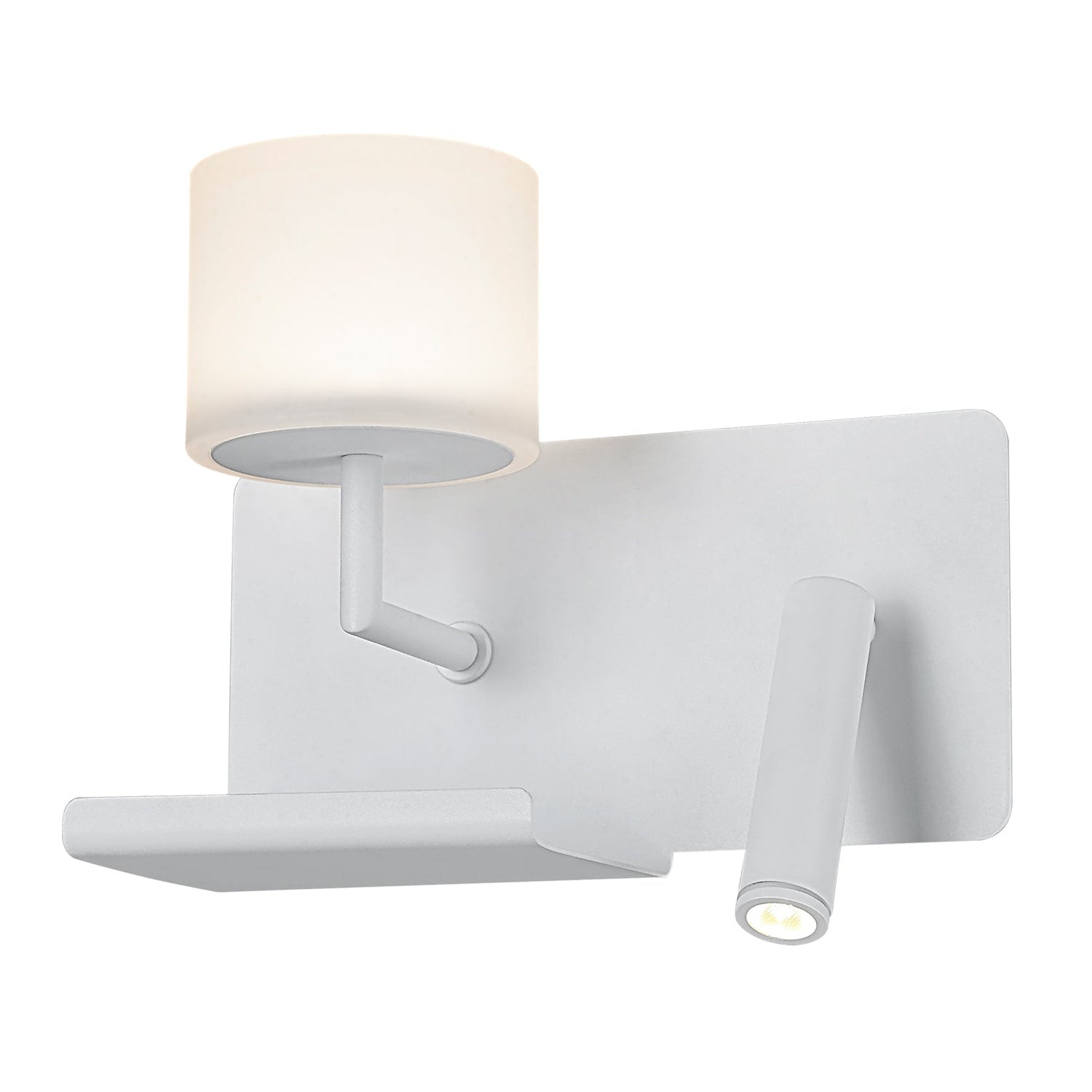 VIGO: LED 2 Switch Frosted Glass Deco Wall Light & Reading Light (with USB charger)