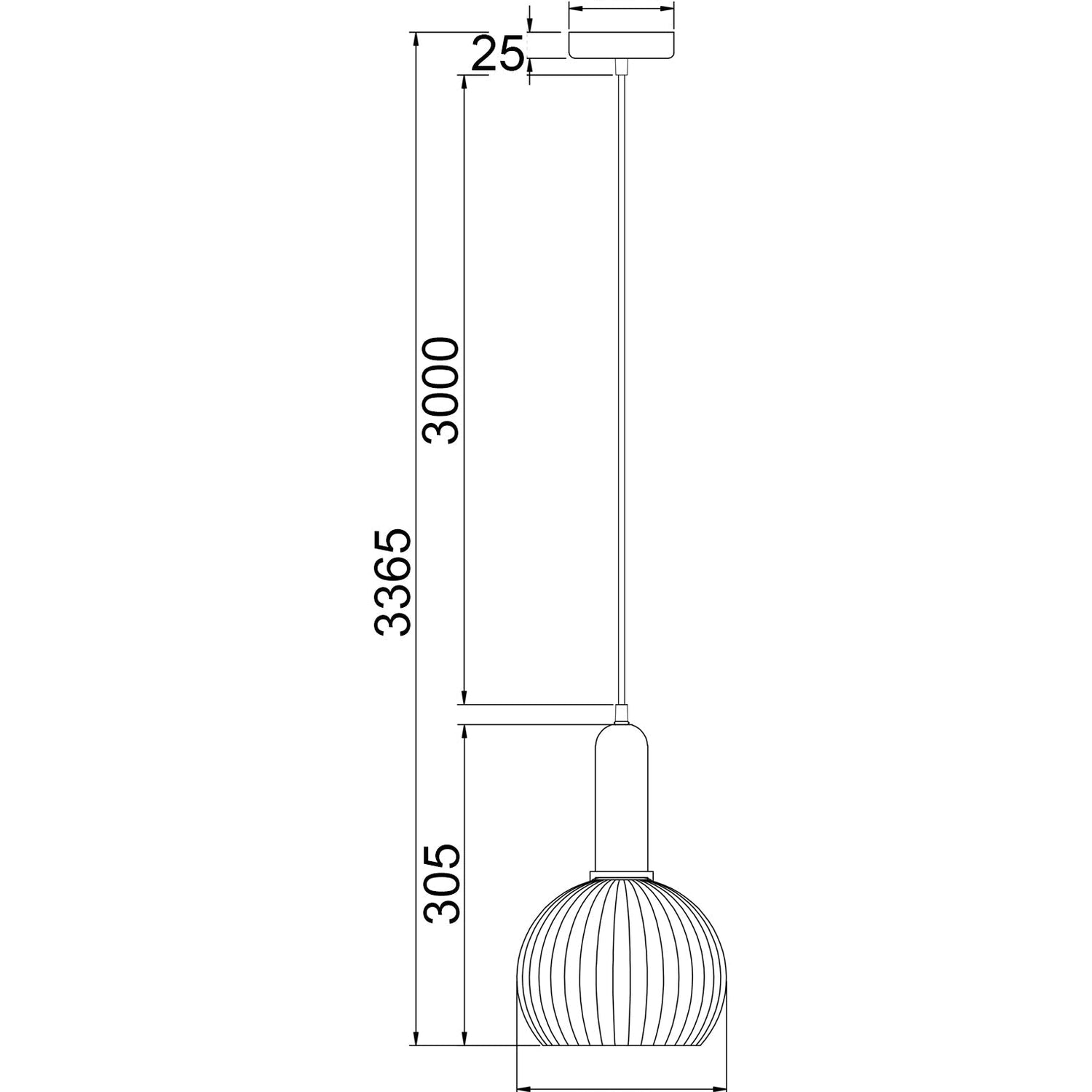 VINTAJ: Interior Wine Glass Shape Ribbed Glass Pendant Lights