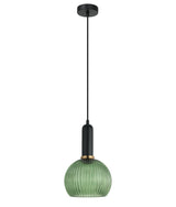 VINTAJ: Interior Wine Glass Shape Ribbed Glass Pendant Lights
