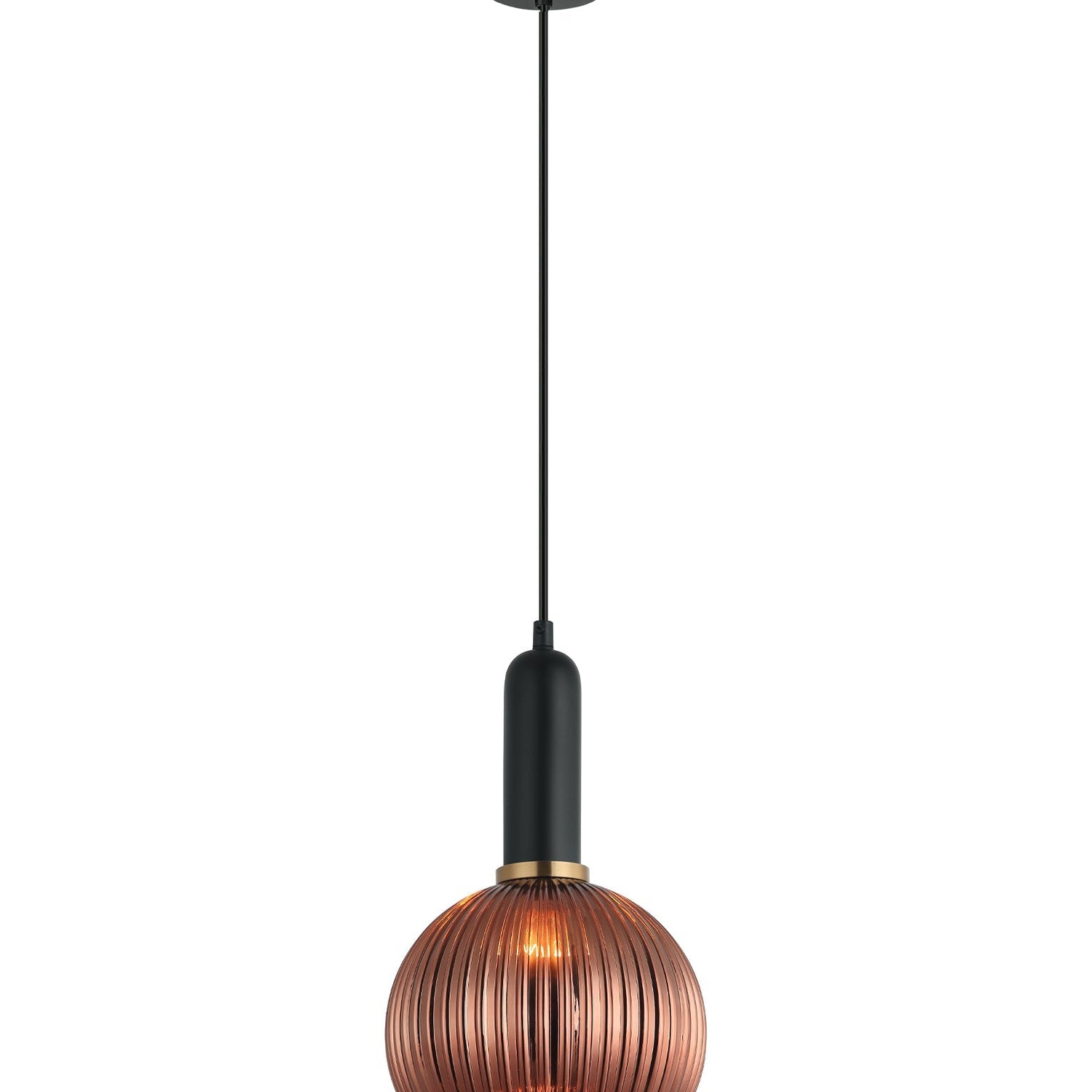 VINTAJ: Interior Wine Glass Shape Ribbed Glass Pendant Lights