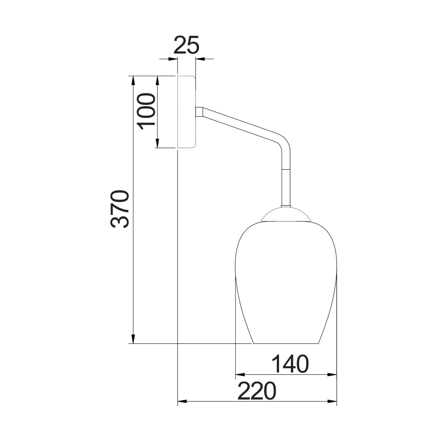 VINUM: Interior Wine Glass Shape with Colour Fading Effect Wall Lights