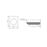 VOG Soap Dish Holder - Black Technical Drawing