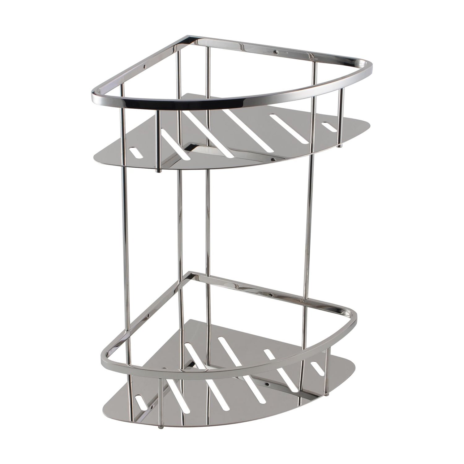 VOG Stainless Steel 2 Tier Shower Caddy Shelf - Chrome