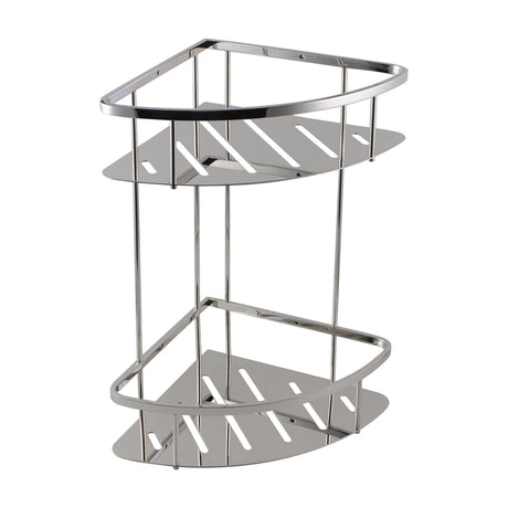 VOG Stainless Steel 2 Tier Shower Caddy Shelf - Chrome