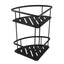 VOG Stainless Steel 2 Tier Shower Caddy Shelf - Matte Black