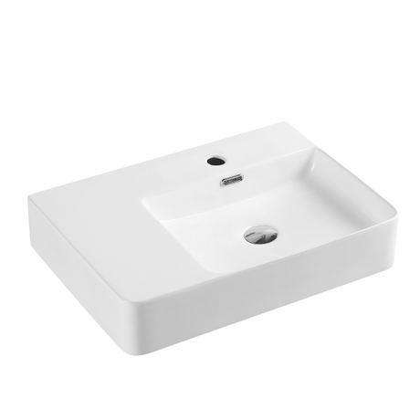 Vento 60ML Wall Hung Basin White (Rectangle: 605x430x120mm)