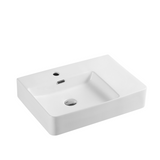 Vento 60MR Rectangular Wall Hung Basin White 600mm*120mm