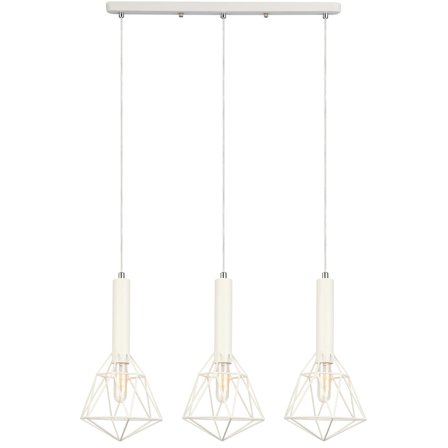 BLACKBAND & WHITEBAND Pendant Light 3x Bird Cage With Bar Base