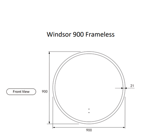 WINDSOR LED Round Frame Mirror 700/900mm