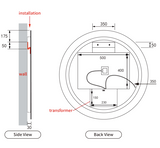 WINDSOR LED Round Frame Mirror 700/900mm