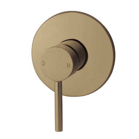 Pentro Round Shower Mixer Tap - Brushed Brass