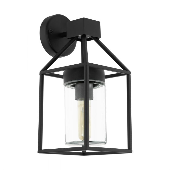 Wall Light TRECATE 96 Zinc-Plated Steel Black