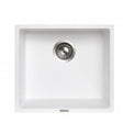 White Carysil Granite Single Bowl Kitchen Sink - 457x406mm