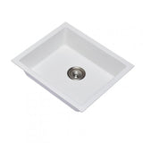White Carysil Granite Single Bowl Kitchen Sink - 533x457mm 