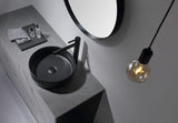 Aulic DOVE Black Ceramic Basin (Round: 360x360x120)