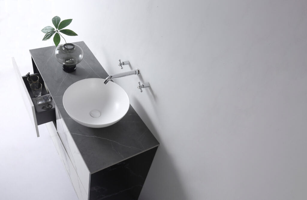 Aulic Argyle White Ceramic Basin (Round: 405x405x145)