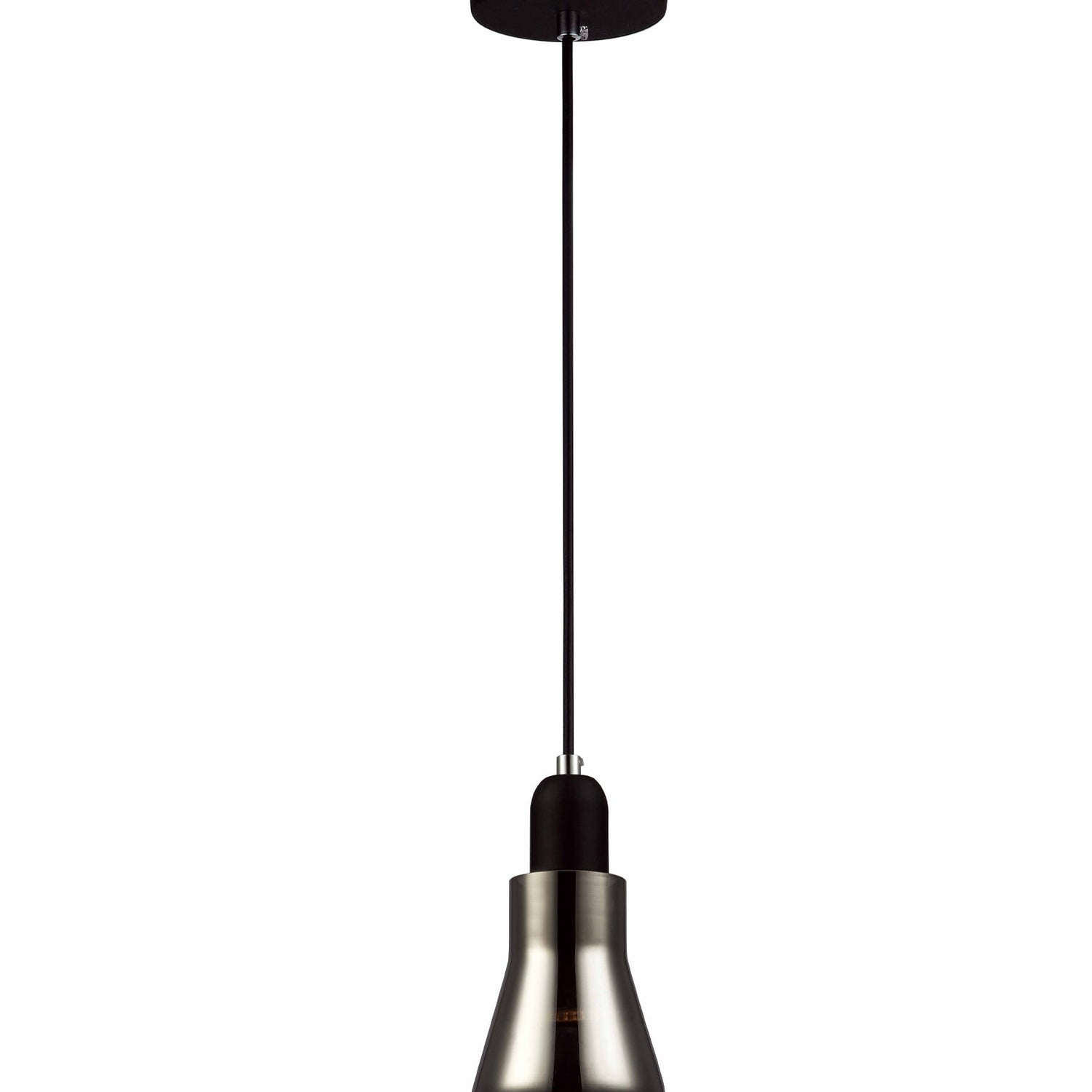 YARRA: GU10 Black Smoke Glass Flute Pendant Light
