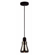 YARRA: GU10 Black Smoke Glass Flute Pendant Light