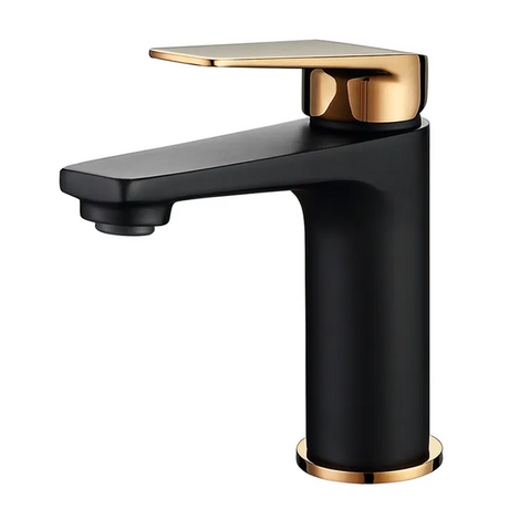 ZEVIO Basin Mixer - Black & Rose Gold