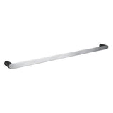 Bellino Solid Brass Single Towel Rail 800mm - Black & Chrome