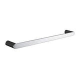 Bellino Solid Brass Single Towel Rail 600mm - Black & Chrome