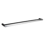 Bellino Solid Brass Double Towel Rail 800mm - Black & Chrome