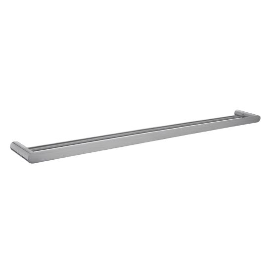 Bellino Solid Brass Double Towel Rail 800mm - Brushed Nickel