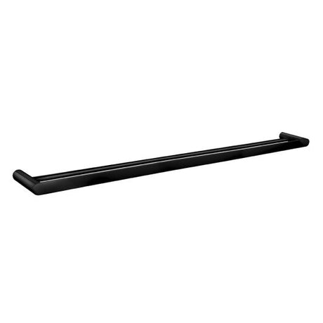 Bellino Solid Brass Double Towel Rail 800mm - High Gloss Black