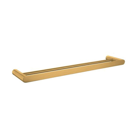 Bellino Solid Brass Double Towel Rail 600mm - Brushed Brass