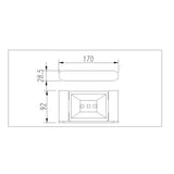 Bellino Soap Dish - High Gloss Black Technical Drawing