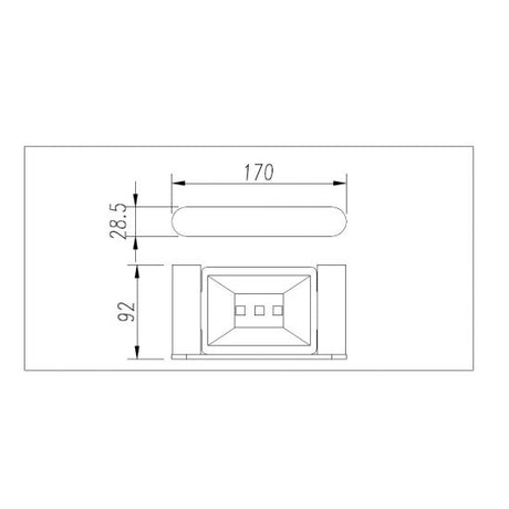 Bellino Soap Dish - High Gloss Black Technical Drawing