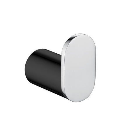 BELLINO Round Robe Hook - Black & Chrome
