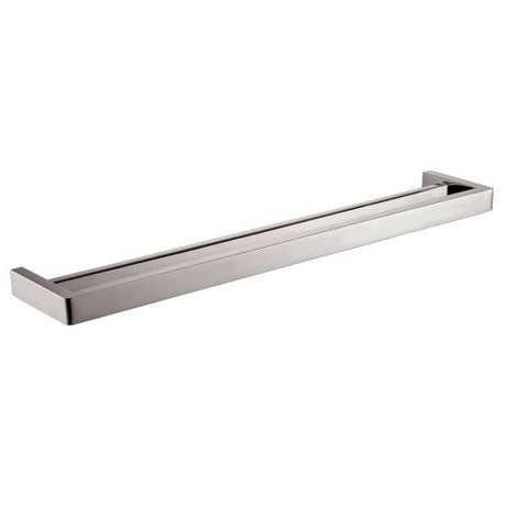 Cavallo AR72-8 Square Double Towel Rail 800mm - Brushed Nickel