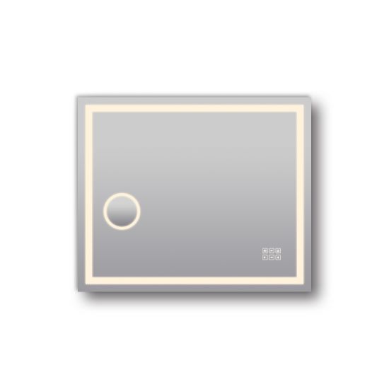 ART LED Rectangle Frameless Mirror 900x750mm with Magnifier and Bluetooth