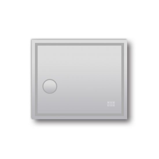 ART LED Rectangle Frameless Mirror 900x750mm with Magnifier and Bluetooth