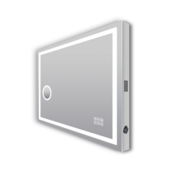 ART LED Rectangle Frameless Mirror 900x750mm with Magnifier and Bluetooth