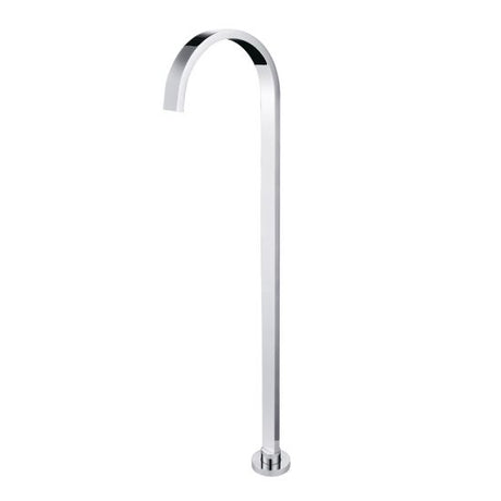 Cavallo Square Stainless Steel Freestanding Bath Spout - Chrome