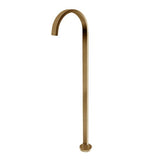 Cavallo Square Stainless Steel Freestanding Bath Spout - Brushed Brass