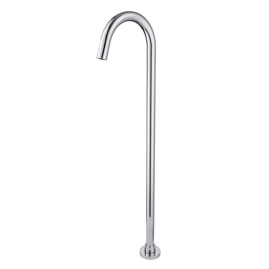 Pentro Round Stainless Steel Freestanding Bath Spout - Chrome