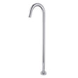 Pentro Round Stainless Steel Freestanding Bath Spout - Chrome