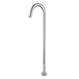 Pentro Round Stainless Steel Freestanding Bath Spout - Chrome