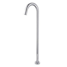Pentro Round Stainless Steel Freestanding Bath Spout - Chrome