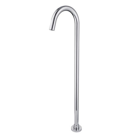Pentro Round Stainless Steel Freestanding Bath Spout - Chrome