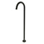 Pentro Round Stainless Steel Freestanding Bath Spout - Black