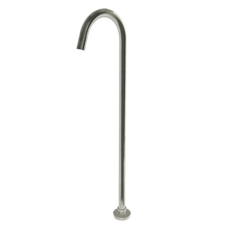 Pentro Round Stainless Steel Freestanding Bath Spout - Brushed Nickel