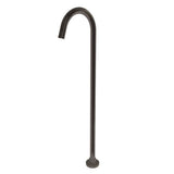 Pentro Round Stainless Steel Freestanding Bath Spout - Brushed Gun Metal