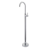 Pentro Round Solid Brass Freestanding Mixer - Chrome