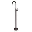 Pentro Round Solid Brass Freestanding Mixer - Brushed Gun Metal