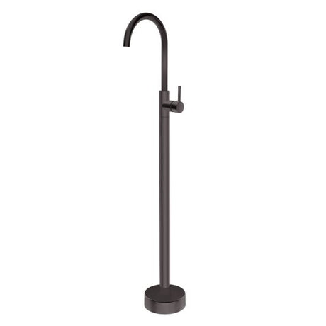 Pentro Round Solid Brass Freestanding Mixer - Brushed Gun Metal