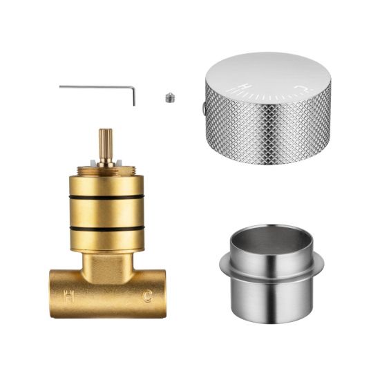 Round Progressive Wall Mixer Handle - Brushed Nickel